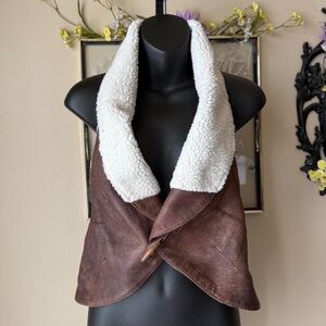 Arden B Lamb Leather Fur Vest